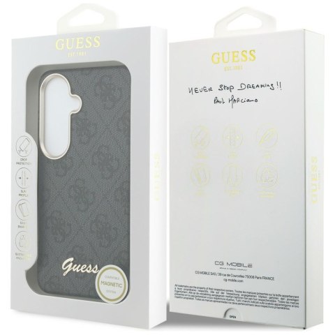 Etui Guess 4G Script MagSafe do Samsung Galaxy S26 czarny