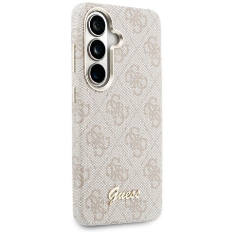 Etui Guess 4G Script MagSafe do Samsung Galaxy S26 różowy