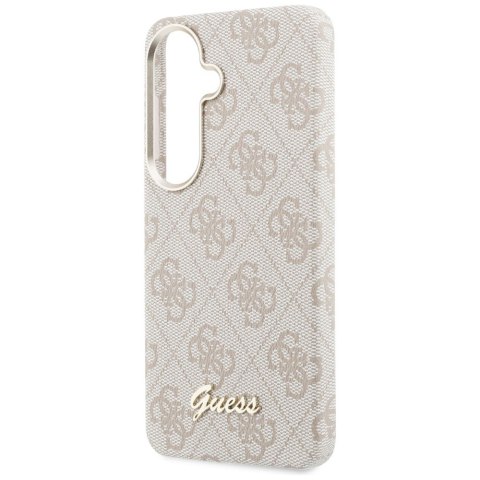 Etui Guess 4G Script MagSafe do Samsung Galaxy S26 różowy