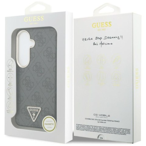 Etui Guess 4G Triangle Logo MagSafe do Samsung Galaxy S26 czarny