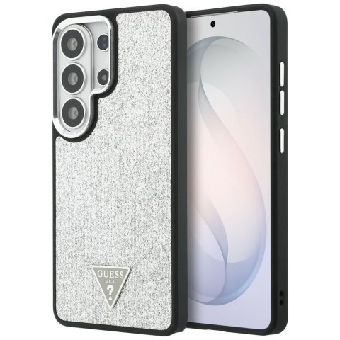 Etui Guess Fixed Glitter Triangle MagSafe do Samsung Galaxy S26 Ultra srebrny