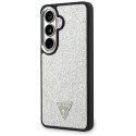 Etui Guess Fixed Glitter Triangle MagSafe do Samsung Galaxy S26 srebrny