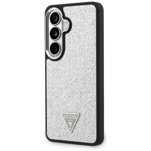 Etui Guess Fixed Glitter Triangle MagSafe do Samsung Galaxy S26 srebrny