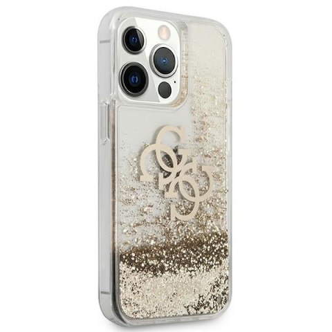 Guess GUHCP13LLG4GGO iPhone 13 Pro / 136,1" złoty/gold hardcase 4G Big Liquid Glitter