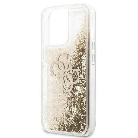 Guess GUHCP13LLG4GGO iPhone 13 Pro / 136,1" złoty/gold hardcase 4G Big Liquid Glitter
