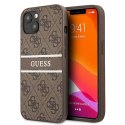 Guess GUHCP13M4GDBR iPhone 13 / 14 / 15brązowy/brown hardcase 4G Stripe