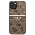 Guess GUHCP13M4GDBR iPhone 13 / 14 / 15brązowy/brown hardcase 4G Stripe