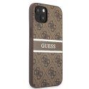 Guess GUHCP13M4GDBR iPhone 13 / 14 / 15brązowy/brown hardcase 4G Stripe