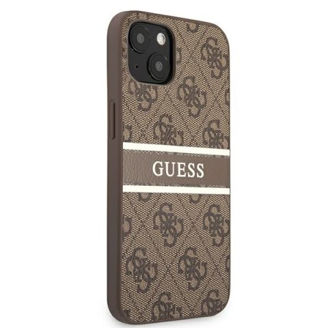Guess GUHCP13M4GDBR iPhone 13 / 14 / 15brązowy/brown hardcase 4G Stripe