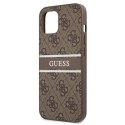 Guess GUHCP13M4GDBR iPhone 13 / 14 / 15brązowy/brown hardcase 4G Stripe