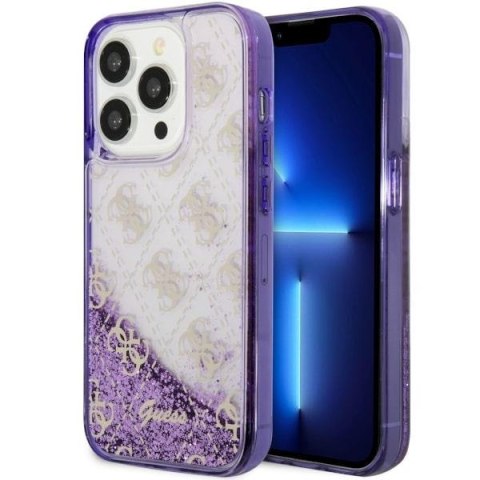 Guess GUHCP14LLC4PSGU iPhone 14 Pro 6.1"purpurowy/purple hardcase Liquid Glitter 4G Transculent