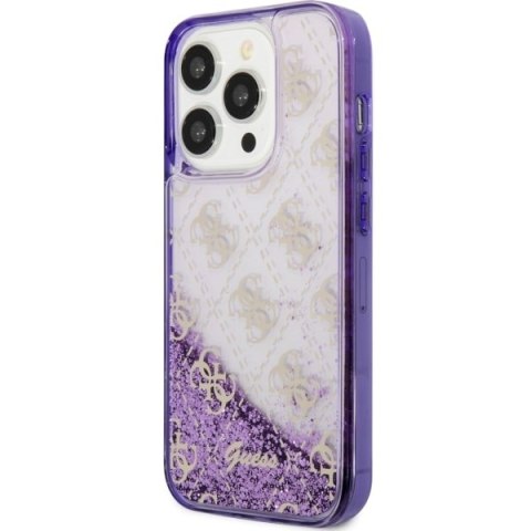Guess GUHCP14LLC4PSGU iPhone 14 Pro 6.1"purpurowy/purple hardcase Liquid Glitter 4G Transculent