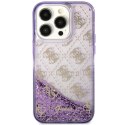 Guess GUHCP14LLC4PSGU iPhone 14 Pro 6.1"purpurowy/purple hardcase Liquid Glitter 4G Transculent