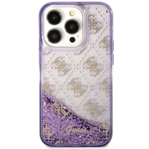 Guess GUHCP14LLC4PSGU iPhone 14 Pro 6.1"purpurowy/purple hardcase Liquid Glitter 4G Transculent