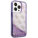 Guess GUHCP14LLC4PSGU iPhone 14 Pro 6.1"purpurowy/purple hardcase Liquid Glitter 4G Transculent