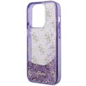 Guess GUHCP14LLC4PSGU iPhone 14 Pro 6.1"purpurowy/purple hardcase Liquid Glitter 4G Transculent