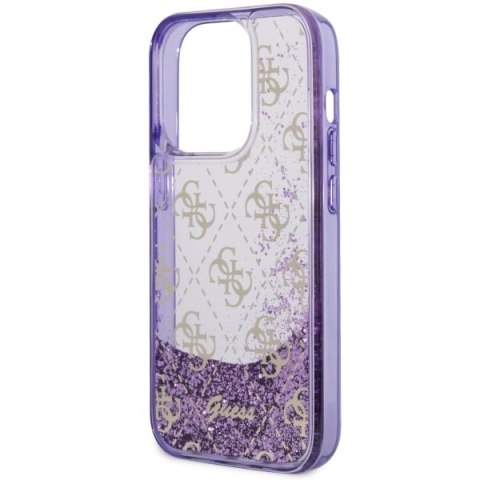 Guess GUHCP14LLC4PSGU iPhone 14 Pro 6.1"purpurowy/purple hardcase Liquid Glitter 4G Transculent