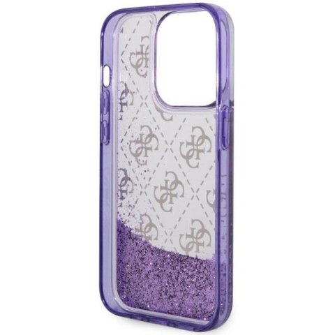 Guess GUHCP14LLC4PSGU iPhone 14 Pro 6.1"purpurowy/purple hardcase Liquid Glitter 4G Transculent