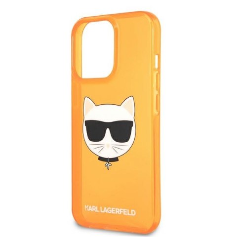 Karl Lagerfeld KLHCP13LCHTRO iPhone 13Pro / 13 6,1" pomarańczowy/orange hardcase Glitter Choupette Fluo