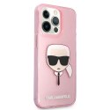 Karl Lagerfeld KLHCP13LKHTUGLP iPhone 13Pro / 13 6,1" różowy/pink hardcase Glitter Karl`s Head