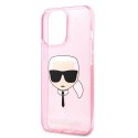 Karl Lagerfeld KLHCP13LKHTUGLP iPhone 13Pro / 13 6,1" różowy/pink hardcase Glitter Karl`s Head