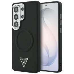 Etui Guess Embossed Ring Triangle Logo MagSafe do Samsung Galaxy S26 Ultra czarny