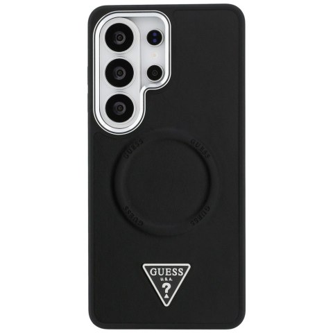 Etui Guess Embossed Ring Triangle Logo MagSafe do Samsung Galaxy S26 Ultra czarny