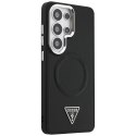 Etui Guess Embossed Ring Triangle Logo MagSafe do Samsung Galaxy S26 Ultra czarny