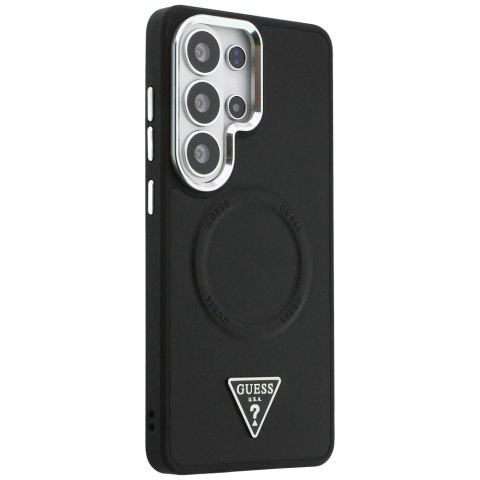 Etui Guess Embossed Ring Triangle Logo MagSafe do Samsung Galaxy S26 Ultra czarny