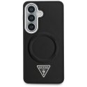 Etui Guess Embossed Ring Triangle Logo MagSafe do Samsung Galaxy S26 czarny