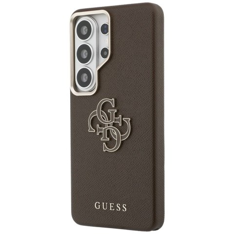 Etui Guess Grained Big 4G Metal Logo do Samsung Galaxy S26 Ultra brązowy