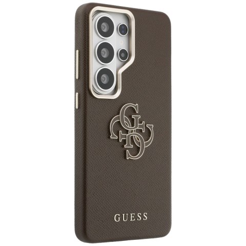 Etui Guess Grained Big 4G Metal Logo do Samsung Galaxy S26 Ultra brązowy