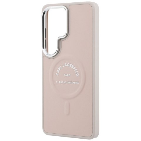 Etui Karl Lagerfeld Embossed Ring RSG Logo MagSafe do Samsung Galaxy S26 Ultra różowy
