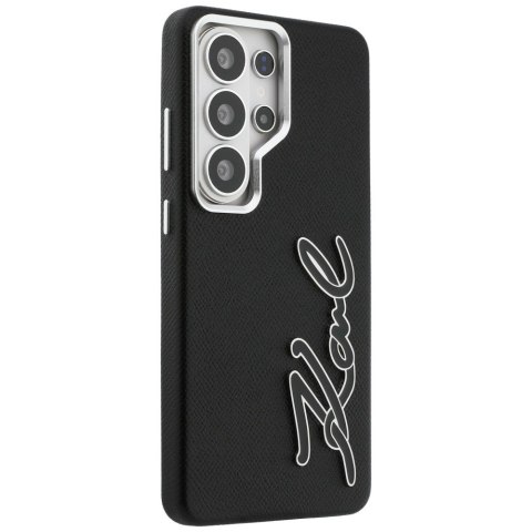 Etui Karl Lagerfeld Grained Signature Metal Resin Logo do Samsung Galaxy S26 Ultra czarny