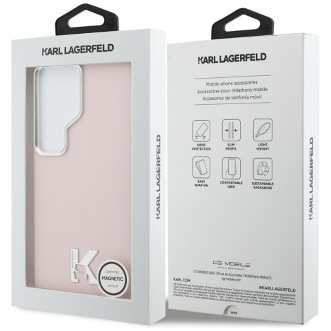 Etui Karl Lagerfeld K Metal Logo MagSafe do Samsung Galaxy S26 Ultra różowy