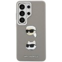 Etui Karl Lagerfeld Saffiano Double Heads Metal do Samsung Galaxy S26 Ultra srebrny