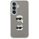 Etui Karl Lagerfeld Saffiano Double Heads Metal do Samsung Galaxy S26 srebrny