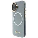 Etui Guess IML Gradient Script Metal MagSafe do iPhone 17 biały