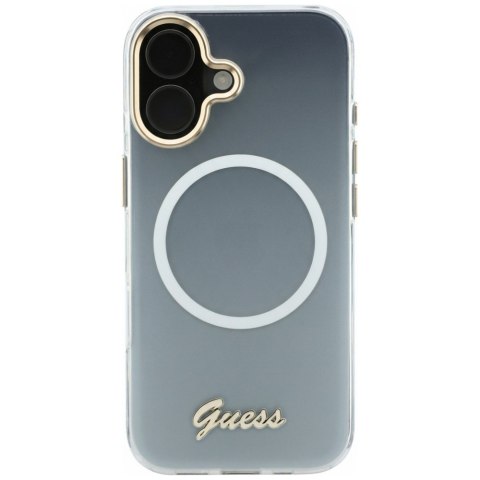 Etui Guess IML Gradient Script Metal MagSafe do iPhone 17 biały