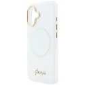 Etui Guess IML Gradient Script Metal MagSafe do iPhone 17 biały