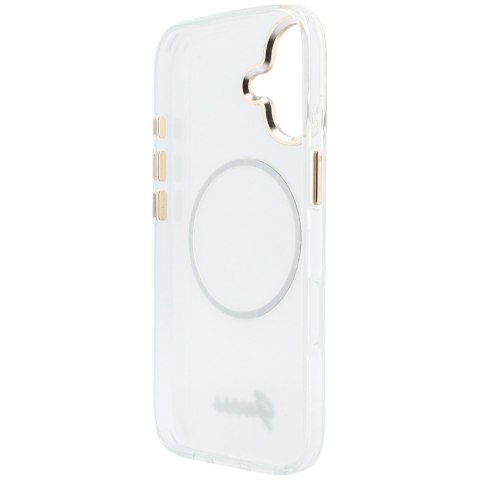 Etui Guess IML Gradient Script Metal MagSafe do iPhone 17 biały