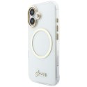 Etui Guess IML Script Metal MagSafe do iPhone 17 przezroczysty