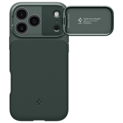 Etui Spigen Optik Armor Mag MagSafe do iPhone 17 Pro zielony