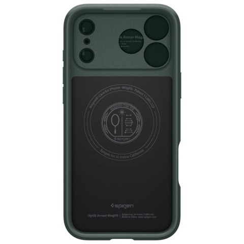 Etui Spigen Optik Armor Mag MagSafe do iPhone 17 Pro zielony