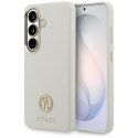 Etui Guess Rhinestone Round Logo MagSafe do Samsung Galaxy S26+ beżowy