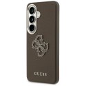 Etui Guess Grained Big 4G Metal Logo do Samsung Galaxy S26 brązowy