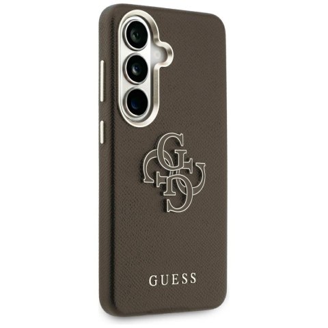Etui Guess Grained Big 4G Metal Logo do Samsung Galaxy S26 brązowy