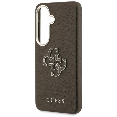 Etui Guess Grained Big 4G Metal Logo do Samsung Galaxy S26 brązowy