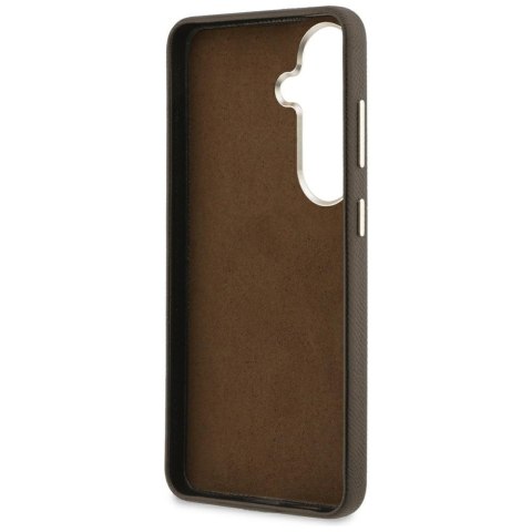 Etui Guess Grained Big 4G Metal Logo do Samsung Galaxy S26 brązowy