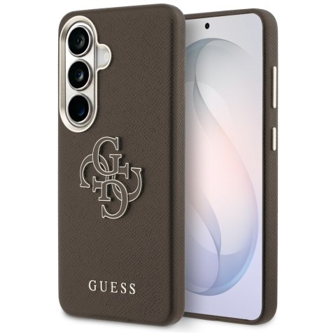 Etui Guess Grained Big 4G Metal Logo do Samsung Galaxy S26+ brązowy